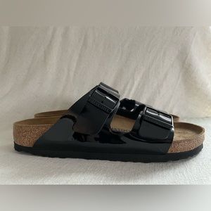 Black Birkenstocks Patent Leather Sz 8